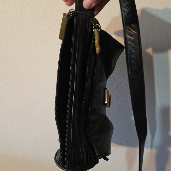 Donna Karan DKNY black Lambskin Crossbody bag Purse, VTG Butter Soft - Picture 4 of 16